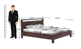 Denzaderb Solid Sheesham Wood Bed Without Storage (Queen Size, Walnut Finish)
